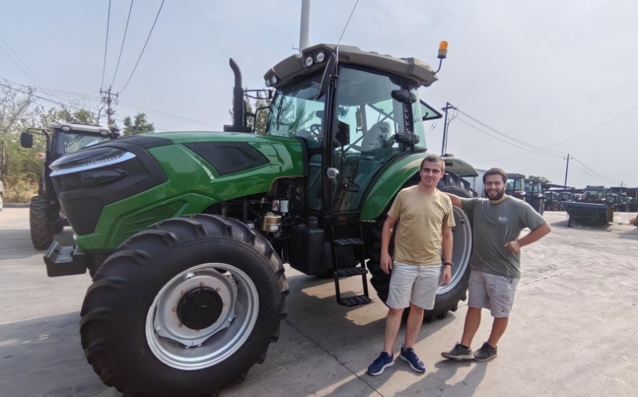 Our Chile partners visit our tractor factory.